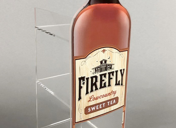 Firefly Sweet Tea branded on a ClearCor display